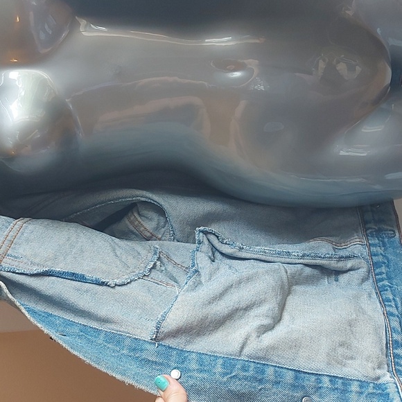 Vintage Distressed Harley Davidson Jean Jacket 100% Cotton - Picture 7 of 8